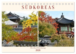 Cover-Bild zum Titel 'Südkoreas Herbstfärbung (Tischkalender 2026 DIN A5 quer), CALVENDO Monatskalender' von 'Flori Flori0'