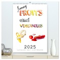 funny FRUITS and VEGETABLES - lustiges Obst und Gemüse (hochwertiger Premium Wandkalender 2025 DIN A2 hoch), Kunstdruck in Hochglanz - Daniel Boom