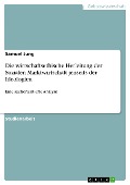 Cover-Bild zum Titel 'Die wirtschaftsethische Herleitung der Sozialen Marktwirtschaft jenseits der Ideologien' von 'Samuel Jung'