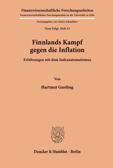 Finnlands Kampf gegen die Inflation. - Hartmut Garding