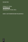 Cover-Bild zum Titel 'Zur theoretischen Philosophie II' von 'Johann G. Fichte'