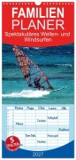 Cover-Bild zum Titel 'Familienplaner 2027 - Spektakuläres Wellen- und Windsurfen mit 5 Spalten (Wandkalender, 21 x 45 cm) CALVENDO' von 'Claudia Kleemann'