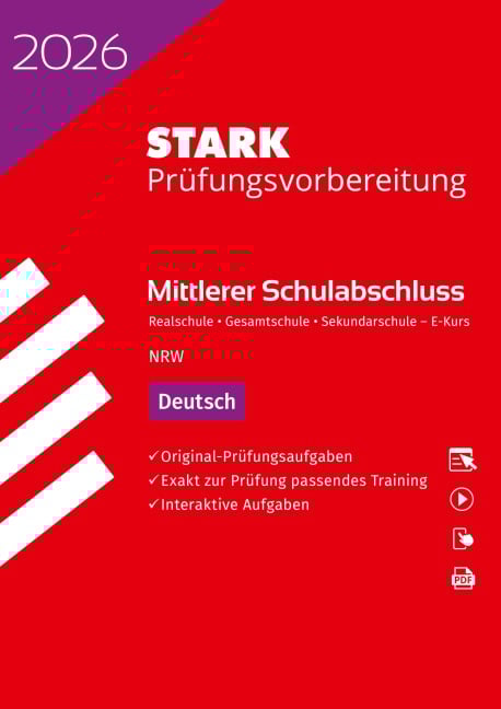 STARK Deutsch E-Kurs - Mittlerer Schulabschluss (MSA) 2026 NRW - Prüfungsvorbereitung - 