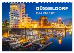Cover-Bild zum Titel 'Düsseldorf bei Nacht (Wandkalender 2026 DIN A3 quer), CALVENDO Monatskalender' von 'Roland Abel'