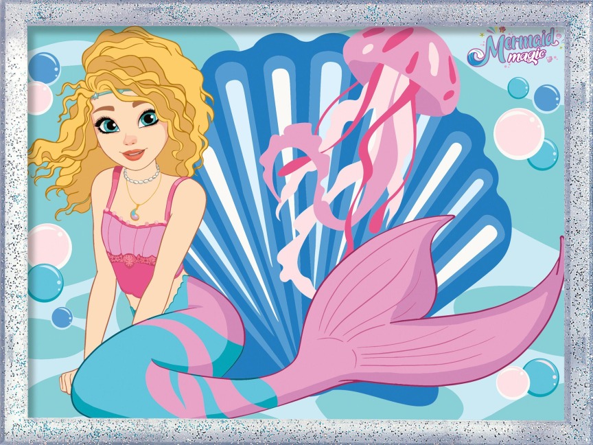 CreArt, Malen nach Zahlen Kinder Mermaid Magic - Merlinda - 