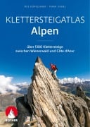 Cover-Bild zum Titel 'Klettersteigatlas Alpen' von 'Iris Kürschner, Mark Zahel'