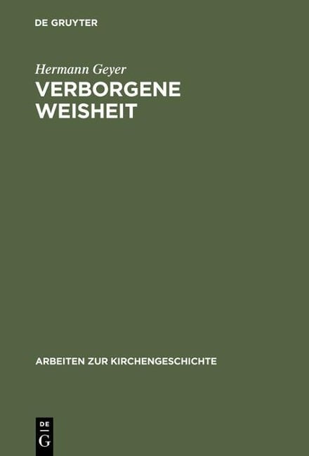 Verborgene Weisheit - Hermann Geyer