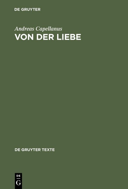 Von der Liebe - Andreas Capellanus