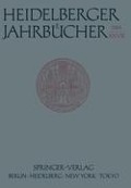 Heidelberger Jahrbücher - Kenneth A. Loparo