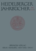 Cover-Bild zum Titel 'Heidelberger Jahrbücher' von ''
