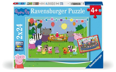 Kinderpuzzle 2x24 Teile - Peppa Wutz - Partyzeit! - 