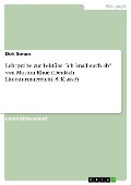 Cover-Bild zum Titel 'Lehrprobe zur Lektüre "Ich knall euch ab" von Morton Rhue (Deutsch Literaturunterricht, 8. Klasse)' von 'Dirk Simon'