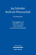 Cover-Bild zum Titel 'Jan Schröder: Recht als Wissenschaft' von ''