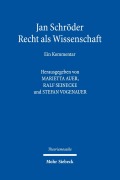Cover-Bild zum Titel 'Jan Schröder: Recht als Wissenschaft' von ''