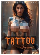 Cover-Bild zum Titel 'Tattoo Queens (Tischkalender 2027 DIN A5 hoch), CALVENDO Monatskalender' von 'ShirtScene'