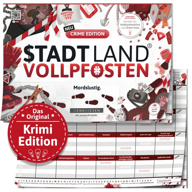 DENKRIESEN - STADT LAND VOLLPFOSTEN® - CRIME EDITION "Mordslustig." - A4 - Denis Görz, Ricardo Barreto