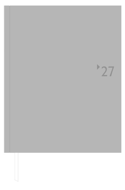 ZETTLER Wochenbuch anthrazit Leinen 1W/2S 2027 - 
