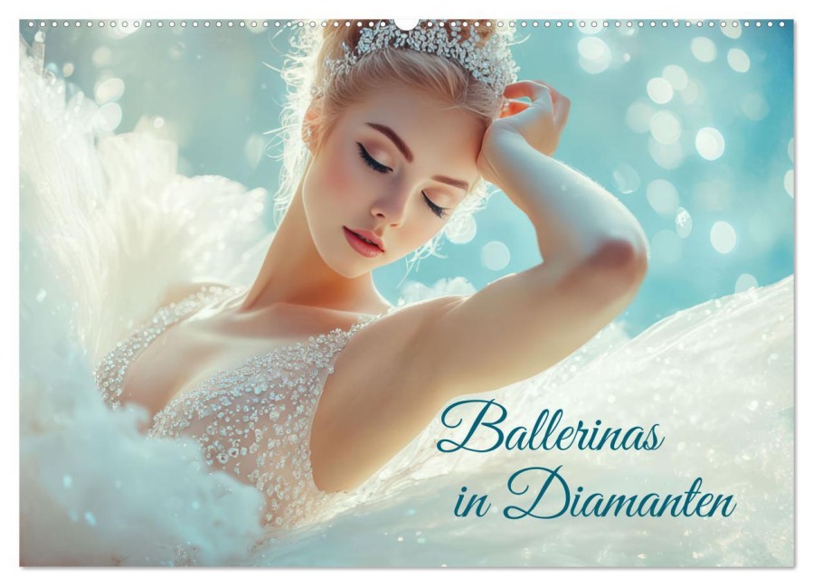 Ballerinas in Diamanten (Wandkalender 2026 DIN A2 quer), CALVENDO Monatskalender - Ally Bee