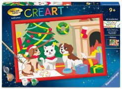 Cover-Bild zum Titel 'CreArt, Malen nach Zahlen Kinder - Pfoten-Weihnachten' von ''