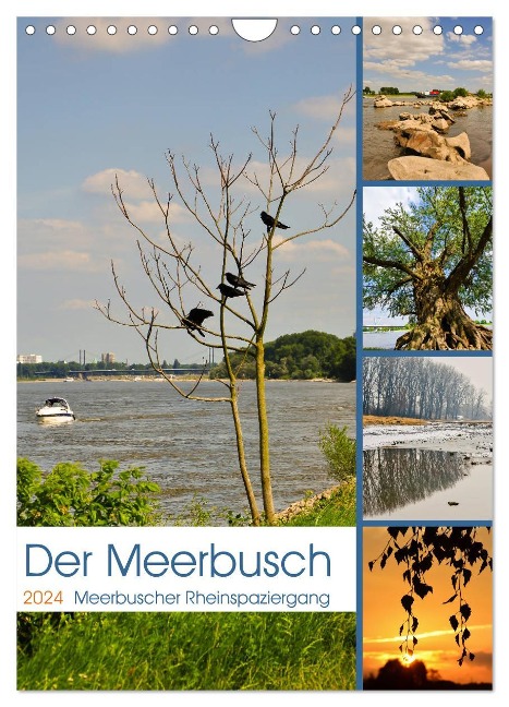 Der Meerbusch - Meerbuscher Rheinspaziergang (Wandkalender 2024 DIN A4 hoch), CALVENDO Monatskalender - Bettina Hackstein