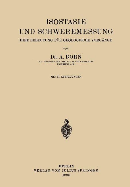 Isostasie und Schweremessung - A. Born