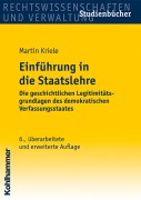 Cover-Bild zum Titel 'Einführung in die Staatslehre' von 'Martin Kriele'