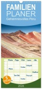 Familienplaner 2026 - Geheimnisvolles Peru mit 5 Spalten (Wandkalender, 21 x 45 cm) CALVENDO - Photostravellers Photostravellers