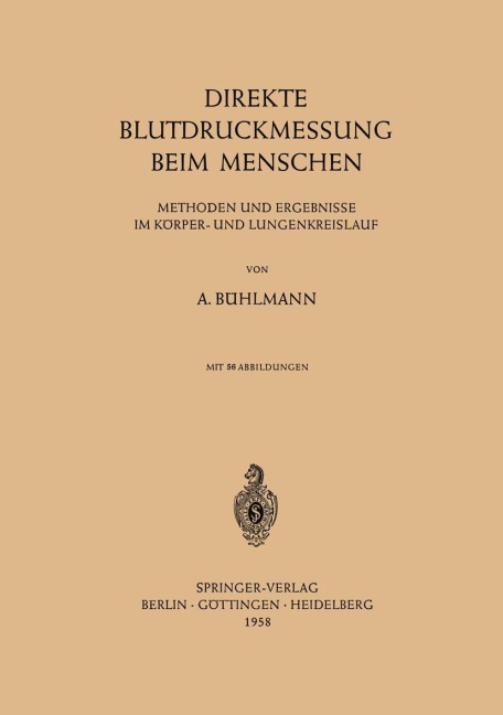 Direkte Blutdruckmessung Beim Menschen - Albert Bühlmann