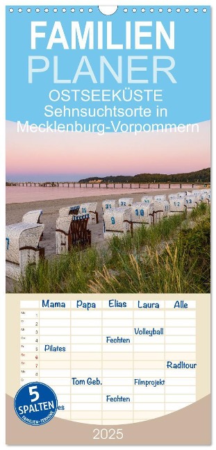 Familienplaner 2025 - OSTSEEKÜSTE Sehnsuchtsorte in Mecklenburg-Vorpommern mit 5 Spalten (Wandkalender, 21 x 45 cm) CALVENDO - Werner Dieterich