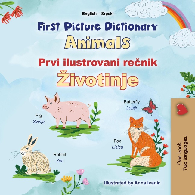 First Picture Dictionary Animals Prvi Ilustrovani Recnik Zivotinje (English Serbian Bilingual Collection) - Kidkiddos Books