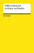 Cover-Bild zum Titel 'Aufsätze und Reden' von 'Niklas Luhmann'