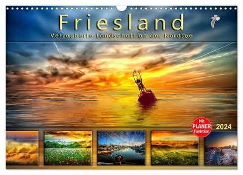 Friesland, verzauberte Landschaft an der Nordsee (Wandkalender 2024 DIN A3 quer), CALVENDO Monatskalender - Peter Roder