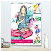 Cover-Bild zum Titel 'Meine zwei Samtpfötchen und Ich - Bezaubernde Aquarelle einer große Liebe (hochwertiger Premium Wandkalender 2026 DIN A2 hoch), Kunstdruck in Hochglanz' von 'Michaela Schimmack'