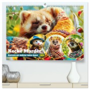 Cover-Bild zum Titel 'Kecke Marder. Charmante und niedliche Fashion-Ikonen (hochwertiger Premium Wandkalender 2026 DIN A2 quer), Kunstdruck in Hochglanz' von 'Rose Hurley'