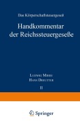 Cover-Bild zum Titel 'Handkommentar der Reichssteuergeseße' von 'Ludwig Mirre, Hans Dreutter'