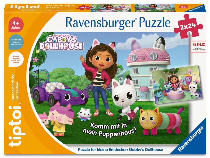 tiptoi® Puzzle für kleine Entdecker Gabby's Dollhouse - 2x24 Teile - 