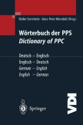 Cover-Bild zum Titel 'Wörterbuch der PPS Dictionary of PPC' von ''