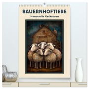 Cover-Bild zum Titel 'Bauernhoftiere - Humorvolle Karikaturen (hochwertiger Premium Wandkalender 2026 DIN A2 hoch), Kunstdruck in Hochglanz' von 'Erich Krätschmer'