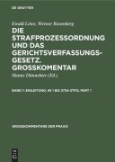 Cover-Bild zum Titel 'Einleitung, §§ 1 bis 373a StPO' von ''