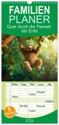 Cover-Bild zum Titel 'Familienplaner 2026 - Quer durch die Tierwelt der Erde mit 5 Spalten (Wandkalender, 21 x 45 cm) CALVENDO' von 'Kerstin Waurick'