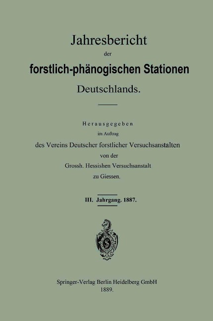 Jahresbericht der forstlich-phänologischen Stationen Deutschlands - Vereins Deutscher Forstlicher Versuchsanstalten