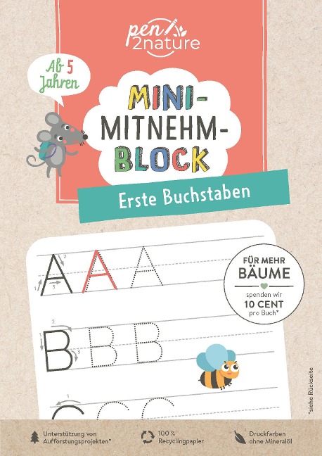 Mini-Mitnehm-Block Erste Buchstaben - Pen2nature