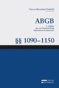 Cover-Bild zum Titel 'Großkommentar zum ABGB - Klang Kommentar. §§ 1090-1150 ABGB, Bestandsrecht' von ''