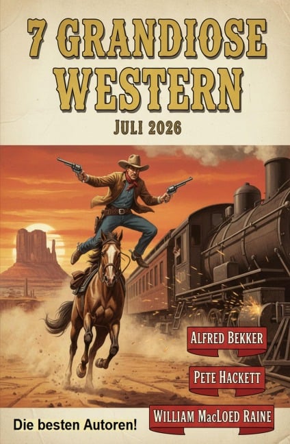 7 Grandiose Western Juli 2026 - Alfred Bekker, Pete Hackett, William Macleod Raine