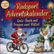 Cover-Bild zum Titel 'Radsport-Adventskalender: Quiz-Buch mit Fragen und Rätsel' von 'Schlauvento Interactive'