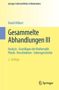 Cover-Bild zum Titel 'Gesammelte Abhandlungen III' von 'David Hilbert'