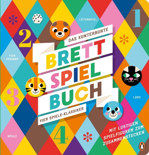 Das kunterbunte Brettspiel-Buch - Vier Spiele-Klassiker - 