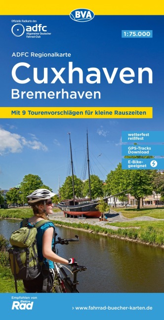 BVA ADFC Regionalkarte Cuxhaven Bremerhaven 1:75.000 - 