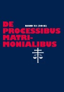 Cover-Bild zum Titel 'De processibus matrimonialibus' von ''