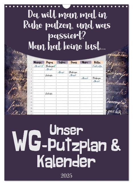 Gothic WG-Putzplan & Kalender 2025 (Wandkalender 2025 DIN A3 hoch), CALVENDO Monatskalender - MD-Publishing MD-Publishing